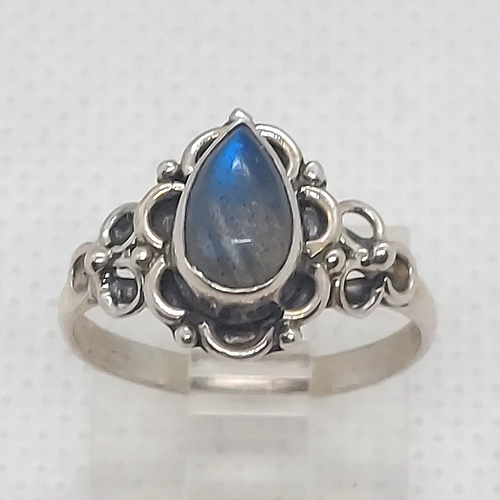 Ring 925 Sterling Silver Labradorite size 6.25‎
